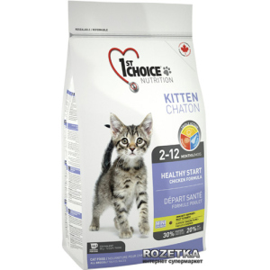 Сухой корм для котят 1st Choice Kitten со вкусом курицы 2.72 кг (65672290036)