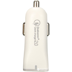 Автомобільний зарядний пристрій Value Qualcomm Quick Charge 2.0 USB White (S0765) краща модель в Черкасах