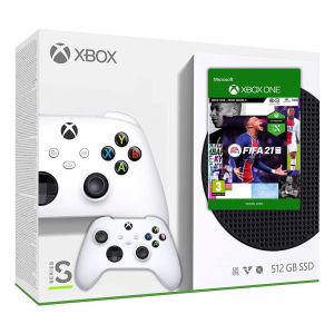 Microsoft Xbox Series S 512Gb + FIFA 21 (русская версия) + доп. Wireless Controller with Bluetooth (Robot White) надежный