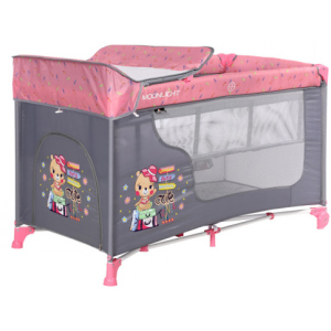 Манеж Lorelli Moonlight 2L pink travelling (MOONLIGHT 2L pink travel) краща модель в Черкасах