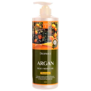 Шампунь для поврежденных волос Deoproce Argan Silky Moisture Shampoo с аргановым маслом, гиалуроновой кислотой и коллагеном 1 л (8809410031510) ТОП в Черкассах