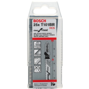 Пиляльні полотна Bosch T 101 BR Clean for Wood, HCS 25 шт (2608633623) краща модель в Черкасах