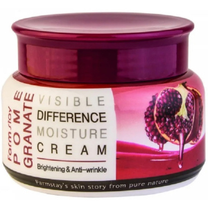 Крем для обличчя, що освітлює Farmstay Pomegranate Visible Difference Moisture Cream з екстрактом граната 100 г (8809636280549/8809636281072)