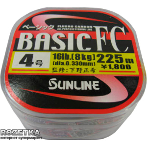 Лісочка Sunline Basic FC 225 м #4/0.33 мм 8 кг (16580100) ТОП в Черкасах