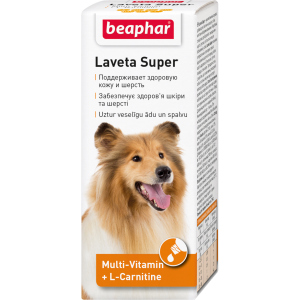 Рідкі вітаміни Beaphar Laveta Super for dogs для вовни собак 50 мл (12554) (8711231125548) в Черкасах