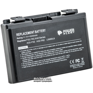 Аккумулятор PowerPlant для Asus F82 Black (11.1V/5200mAh/6Cells) (NB00000058) надежный