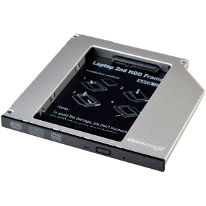 Адаптер подключения Grand-X HDD 2.5'' в отсек привода ноутбука SATA/mSATA (HDC-25) в Черкассах