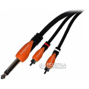 Інсертний кабель Bespeco SLYSRM180 1.8 м Black/Orange (23-14-4-19) ТОП в Черкасах