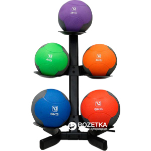 Підставка під медболи та гирі LiveUp Kettle Bell Rack Black (LS1982) надійний