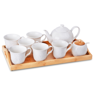 Чайний набір Lefard 264 з 9 предметів на бамбуковій підставці (944-005)