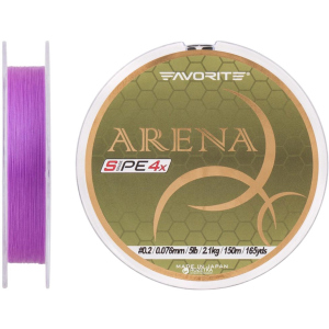 Шнур Favorite Arena PE 4x 150 м # 0.2/0.076 мм 2.1 кг Пурпуровий (16931097) в Черкасах