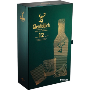 Виски Односолодовый Glenfiddich 12 yo + 2 стакана 0.7 л 40% (5010327345819) в Черкассах