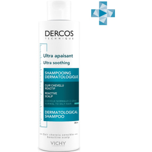 Заспокійливий шампунь Vichy Dercos для чутливої ​​шкіри голови, для нормального та жирного волосся 200 мл (3337875485128) ТОП в Черкасах