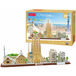 3D пазл CubicFun City Line Barcelona (MC256h) (6944588202545) в Черкассах