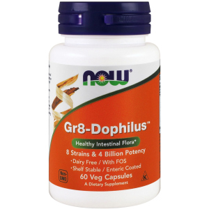 Пробіотики Now Foods Gr8-Dophilus 60 гелевих капсул (733739029126) в Черкасах