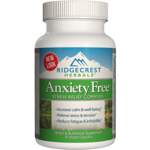 Натуральна добавка Ridgecrest Herbals Anxiety Free 60 гелевих капсул (355724003203)