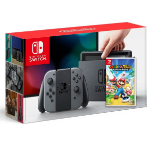 Nintendo Switch Gray + Гра Mario + Rabbids Kingdom Battle (російська версія)