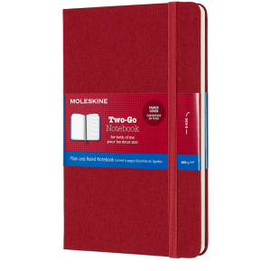 Нотатник Moleskine Two-Go 11.5 x 17.5 см 144 сторінки Бордова (8058647620183)