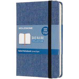 Нотатник Moleskine Denim 9 х 14 см 192 сторінки в лінійку Антверпен Синій (8058647626253) рейтинг