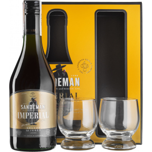 Бренди Sandeman Imperial 0.7 л 40% + 2 стакана (2131109311099) ТОП в Черкассах