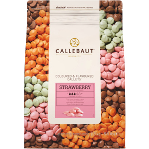 Бельгійський шоколад Callebaut Strawberry Callets у вигляді каллет зі смаком полуниці 2.5 кг (5410522516531) краща модель в Черкасах
