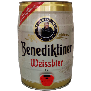 Пиво Benedektiner пшеничне світле нефільтроване 5.4% 5 л (4052179000390) краща модель в Черкасах