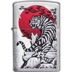 Запальничка Zippo 200 Asian Tiger Design Срібляста (Zippo 29889) краща модель в Черкасах