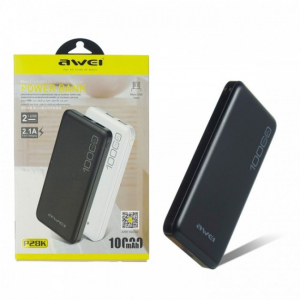 Портативний зарядний пристрій 10000 mAh Power Bank Awei (P28K) чорний ТОП в Черкасах