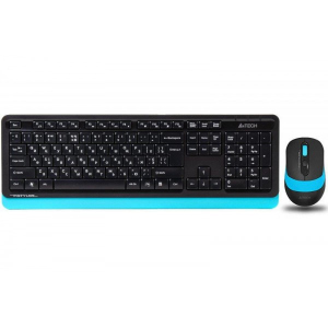 Комплект (клавиатура, мышь) беспроводной A4Tech FG1010 Black/Blue USB лучшая модель в Черкассах