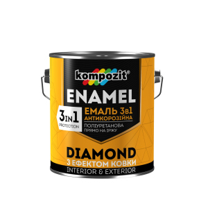 Емаль антикорозійна 3в1 Diamond Kompozit 0,65 кг Бронзова (820085745162) в Черкасах