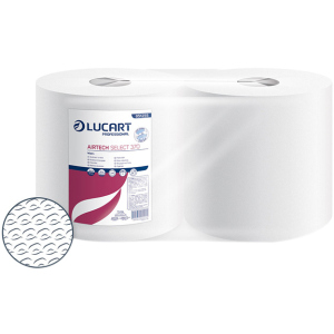 Бумажные полотенца Lucart Airtech Select 370 1 слой 370 отрывов 2 рулона (851255) ТОП в Черкассах