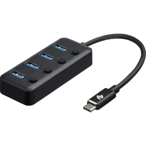 USB-хаб 2E Type-C на 4-USB3.0 25 см (2E-W1406) краща модель в Черкасах