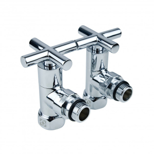 Комплект кутових радіаторних кранів Raftec Chrome RV-3034 1/2"x3/4" в Черкасах