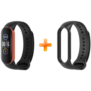 Xiaomi Mi Band 5 MiJobs двоколірний чорний/помаранчевий (MJ5-DSS005BO) краща модель в Черкасах