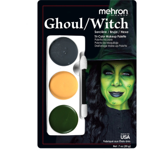 Набір кремового гриму для образу Mehron Tri-Color Makeup Palette "Відьма/Готика" 20 г (403-G) (764294503974) краща модель в Черкасах