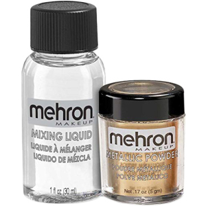 Металлическая пудра-порошок Mehron Metallic Powder + жидкость для смешивания Gold (129C-ML-GD) (764294529110) в Черкассах