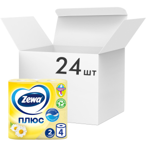 Упаковка туалетной бумаги Zewa Плюс двухслойной аромат Ромашки 24 шт по 4 рулона (4605331031301) лучшая модель в Черкассах