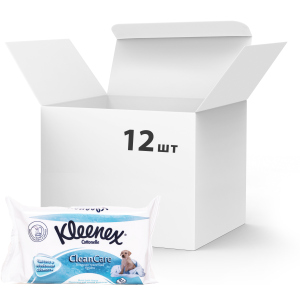 Упаковка вологого туалетного паперу Kleenex CleanCare листовий (змінний блок) 12 пачок по 42 шт (5029053019086) (5029054035351) в Черкасах