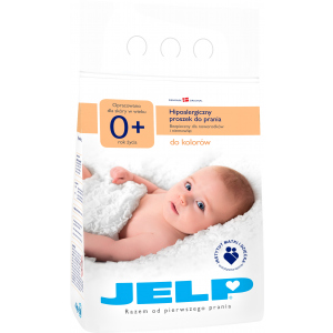 Гіпоалергенний пральний порошок JELP 0+ для кольорового 4 кг (5720233800028) надійний