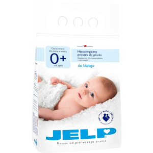 Гіпоалергенний пральний порошок JELP 0+ для білого 4 кг (5720233800042) ТОП в Черкасах