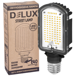 Светодиодная лампа DELUX StreetLamp 40 Вт E40 5500K IP65 (90012691) лучшая модель в Черкассах