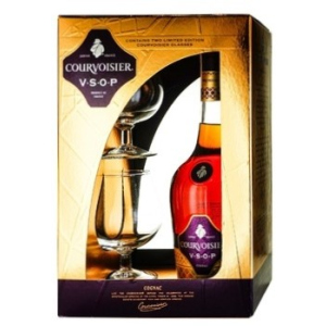 Коньяк Courvoisier VSOP 6-10 лет выдержки 0.7 л 40% + 2 бокала (5010696004416) ТОП в Черкассах