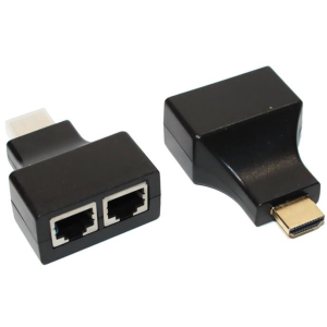 Адаптер Voltronic HDMI-2хRJ-45 Black (YT-SCPE HDMI/2P-30m720P/08516) краща модель в Черкасах