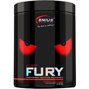 Предтренировочный комплекс Genius Nutrition Fury extreme 400 г Малина (5402975089922) в Черкассах