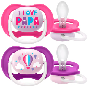 Пустушка ортодонтична Philips Avent Ultra Air I love... для дівчаток 6-18 місяців (8710103949299) в Черкасах