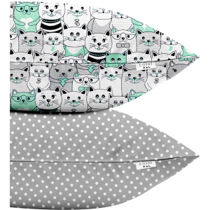 Набір наволочок Cosas Set Pillow Cats Gray Dots Grey 50х70 2 шт (4822052023709) в Черкасах