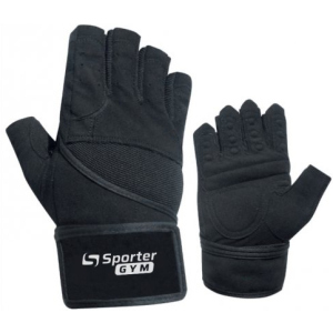 Рукавички тренувальні Sporter Gym Men Fitness Gloves (222.7 B) S Full Black (2009999014409) рейтинг