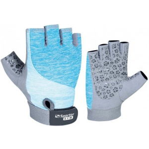 Рукавички тренувальні Sporter Gym Women Fitness Gloves (235.7 A) S Grey/Blue (2009999014591) краща модель в Черкасах