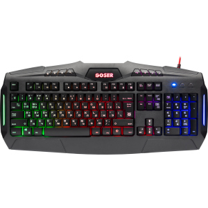 Клавіатура провідна Defender Goser GK-772L RGB USB Black (45772) в Черкасах