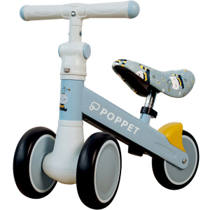 Дитячий триколісний беговел-каталка з безшумними колесами POPPET Кіт Бджілка Хані Весняно-Блакитний (PP-1605B) краща модель в Черкасах